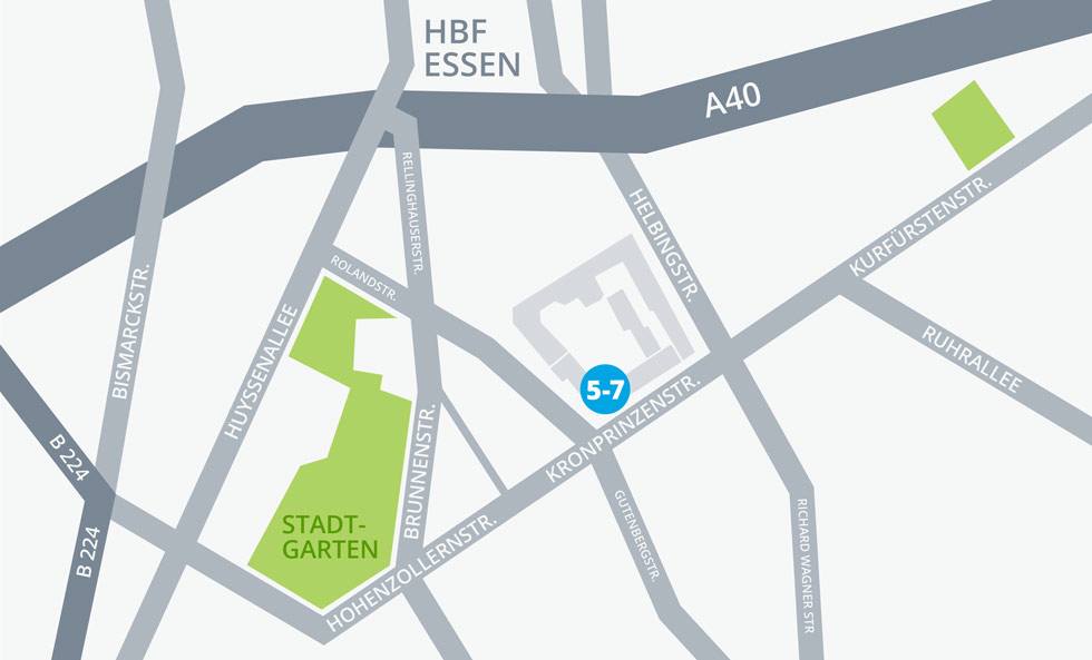Anfahrt auf Google Maps öffnen Anfahrt zu Medical Contact: Kronprinzenstrasse 5-7, 45128 Essen